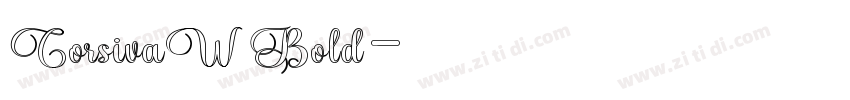 CorsivaW Bold字体转换